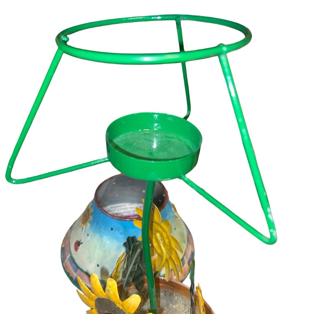 Sunflower Table Tea Light Lamp with Ladybug Accents - Picture 4 of 4
